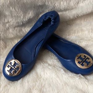 Blue Tory Burch ballet flats